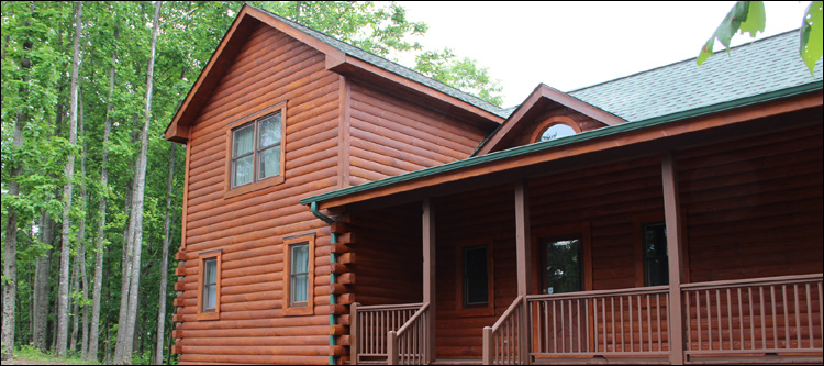 Log Home Staining in Oak Hill, Ohio